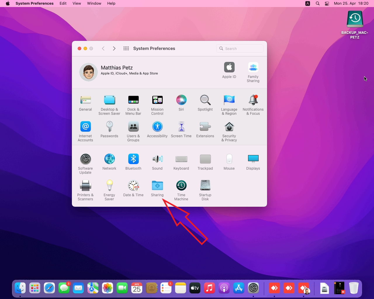 go for Sharing within System Preferences